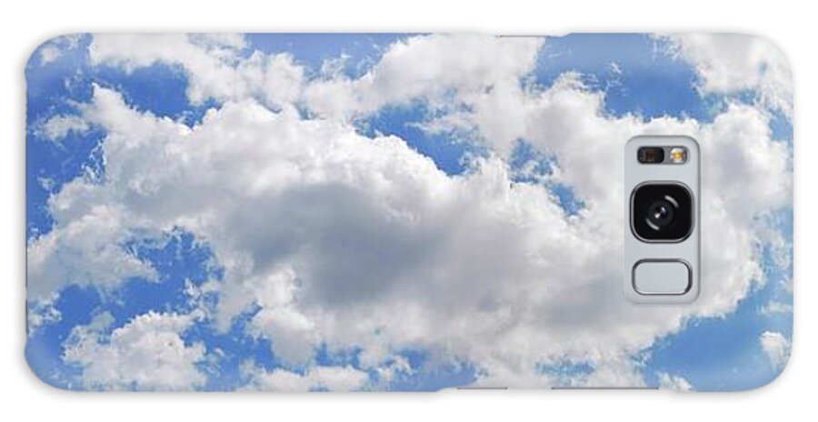 Panoramic Galaxy Case featuring the digital art Blue Sky With Cumulus Clouds, Artwork #4 by Leonello Calvetti