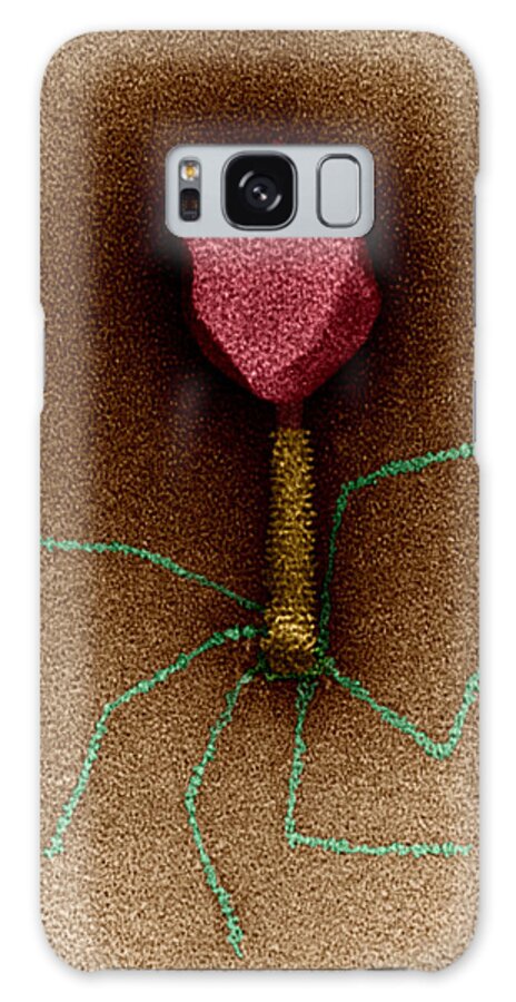 Bacteriophage Galaxy Case featuring the photograph T-bacteriophages And E-coli #4 by Eye of Science