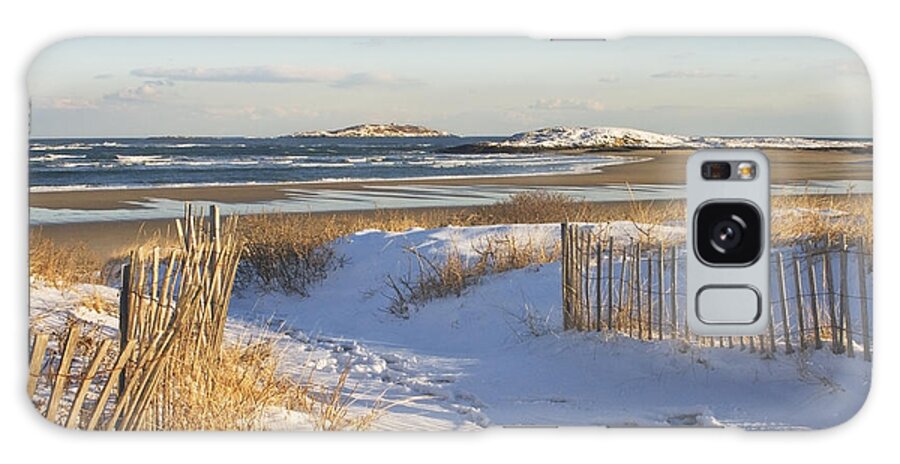 Popham Beach Galaxy S8 Case featuring the photograph Winter at Popham Beach State Park Maine #4 by Keith Webber Jr
