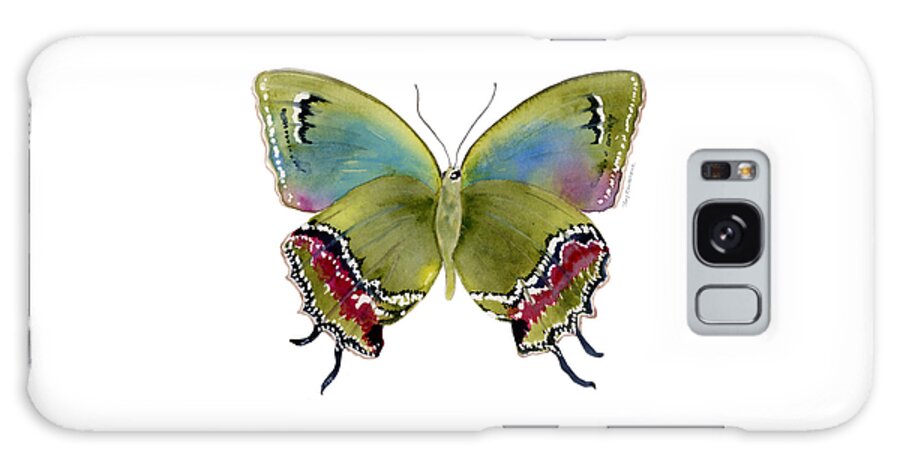 Evenus Galaxy Case featuring the painting 46 Evenus Teresina Butterfly by Amy Kirkpatrick