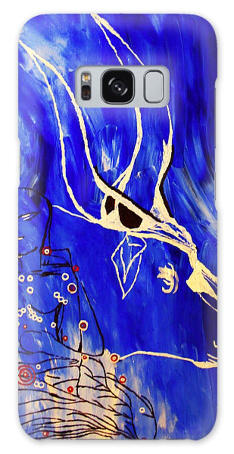 Jesus Galaxy Case featuring the painting Dinka Livelihood - South Sudan #5 by Gloria Ssali
