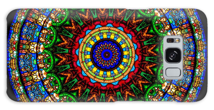 Abstract Galaxy Case featuring the photograph Kaleidoscope Stained Glass Window Series #5 by Amy Cicconi