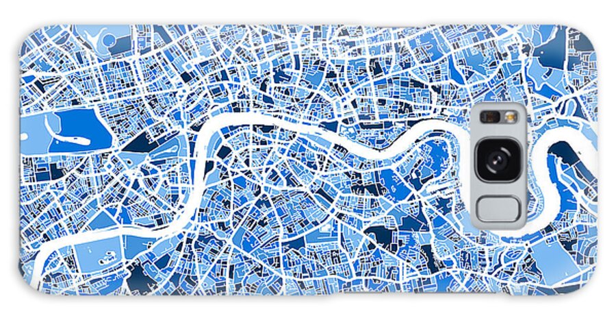 London Galaxy Case featuring the digital art London England Street Map by Michael Tompsett
