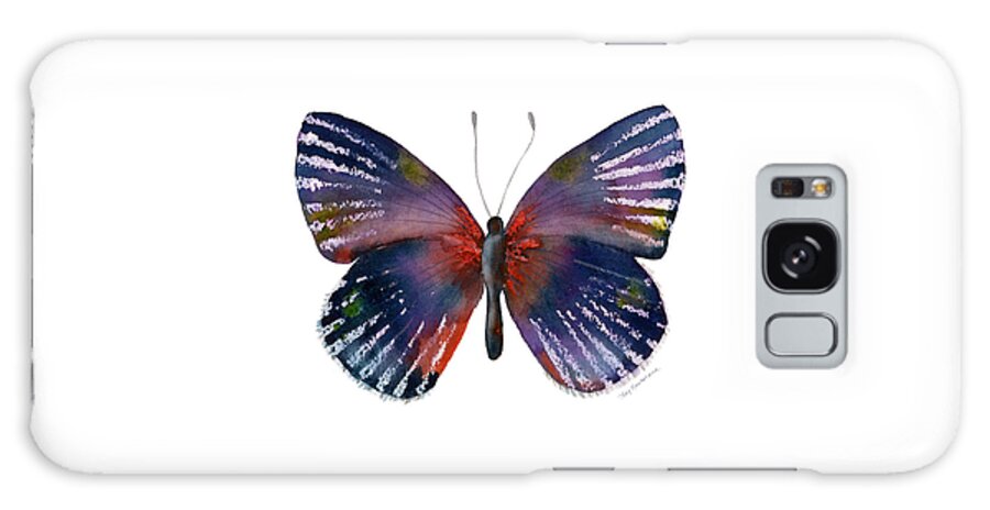 Noctula Galaxy Case featuring the painting 59 Noctula Butterfly by Amy Kirkpatrick