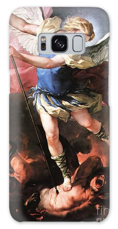Https://www.facebook.com/matteo.totaro.902 Galaxy Case featuring the painting St. Michael #6 by Archangelus Gallery