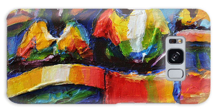 Abstract Galaxy Case featuring the painting Steel Pan #8 by Cynthia McLean