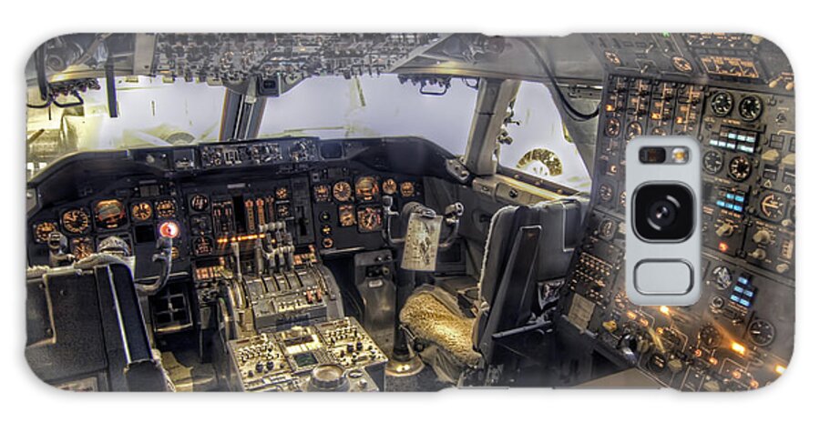 Tonemapped Galaxy Case featuring the photograph 747 Cockpit by Tim Stanley