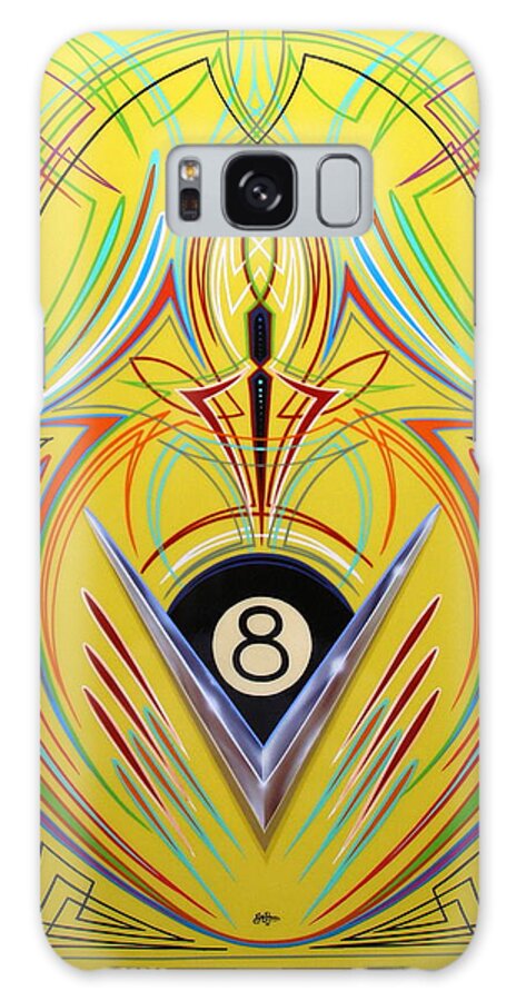 V-8 Galaxy Case featuring the painting 8 Ball fever by Alan Johnson