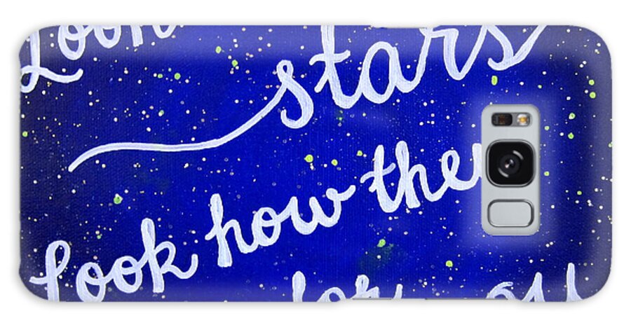 Look At The Stars Galaxy Case featuring the painting 8x10 Look at the Stars by Michelle Eshleman
