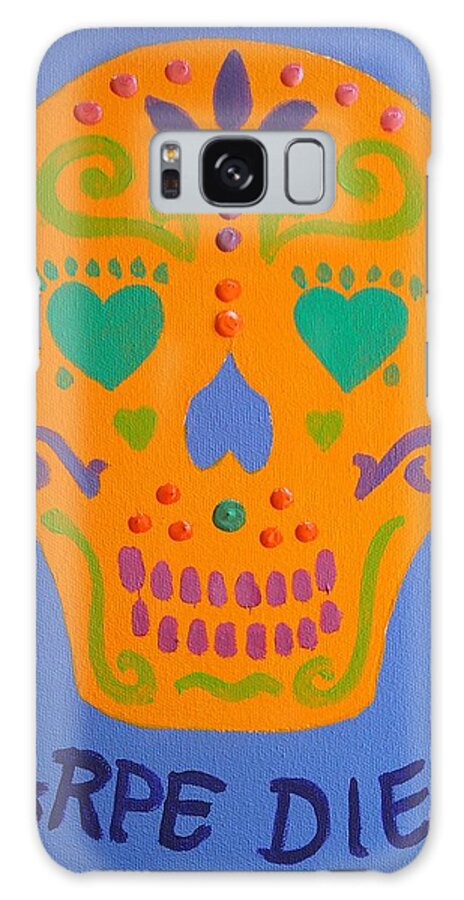 Skull Galaxy S8 Case featuring the painting Carpe Diem Series #9 by Janet McDonald