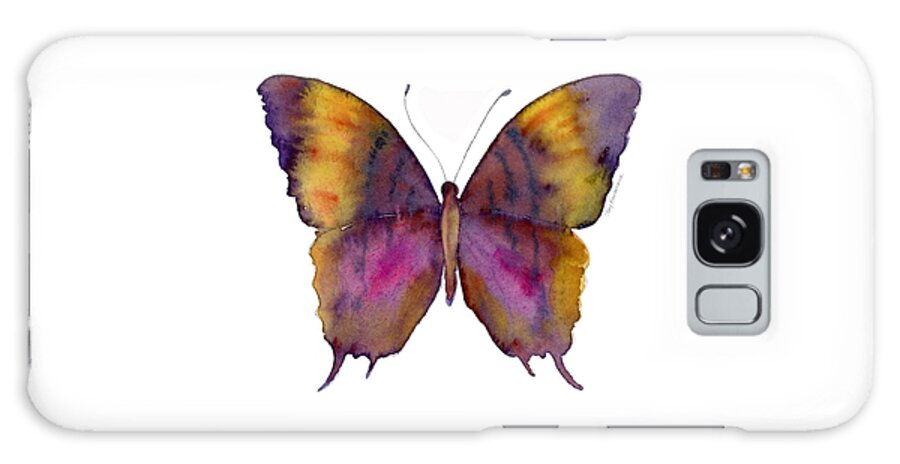 Marcella Daggerwing Butterfly Galaxy Case featuring the painting 99 Marcella Daggerwing Butterfly by Amy Kirkpatrick