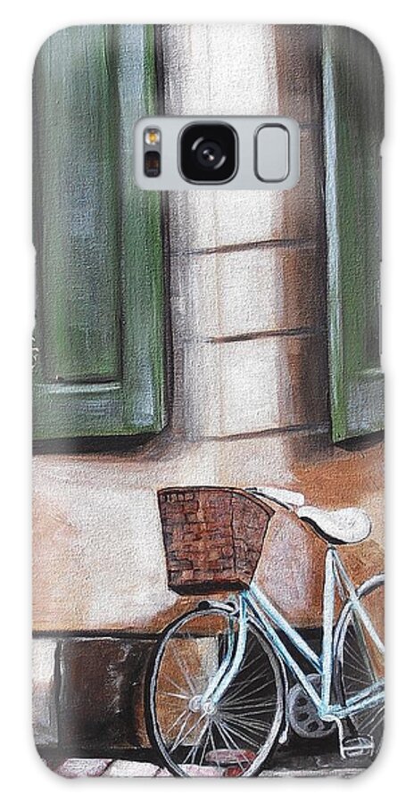 Bicycles Galaxy Case featuring the painting A Beautiful Day in the Neighborhood by Melissa Torres