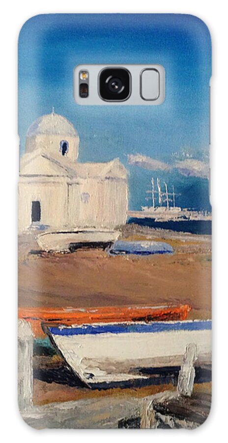  Galaxy Case featuring the painting Mykonos Sanctuary by Josef Kelly