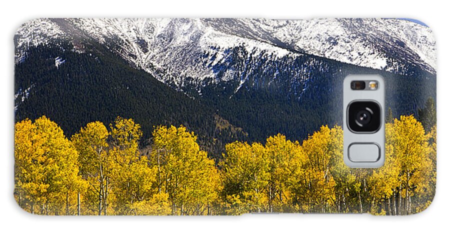 Fall Colors Galaxy Case featuring the photograph A Dusting of Snow on the Peaks by Saija Lehtonen