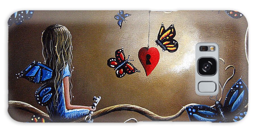 Butterfly Paintings Galaxy Case featuring the painting A Fairy's Heart Has Many Secrets by Moonlight Art Parlour