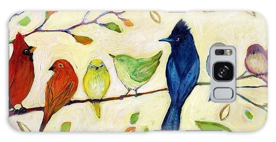 Bird Galaxy Case featuring the painting A Flock of Many Colors by Jennifer Lommers