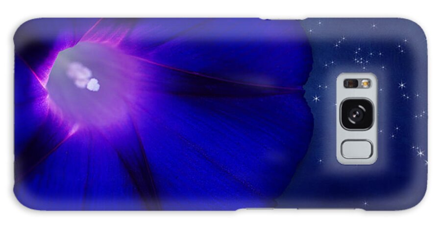 Morning Glory Flower Galaxy Case featuring the photograph A Flower In The Cosmic Garden by Marina Kojukhova