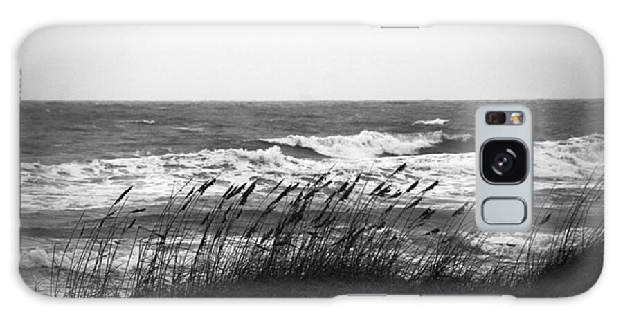 Waves Galaxy Case featuring the photograph A Gray November Day at the Beach by Susanne Van Hulst