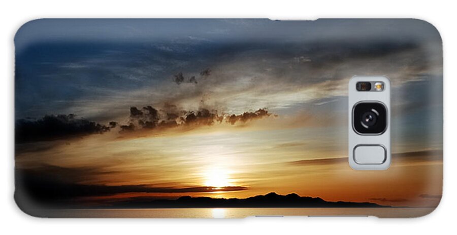 Sunsets Galaxy Case featuring the photograph A Great Salt Lake Sunset by Steven Milner