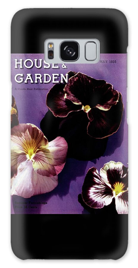 A House And Garden Cover Of Pansies Galaxy Case