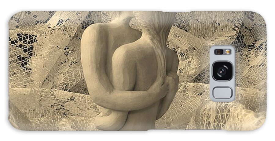 Sculpture Galaxy Case featuring the sculpture A Lace Kiss by Barbara St Jean