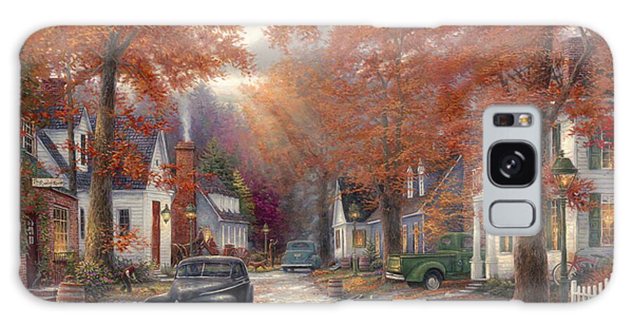 Americana Galaxy Case featuring the painting A Moment On Memory Lane by Chuck Pinson