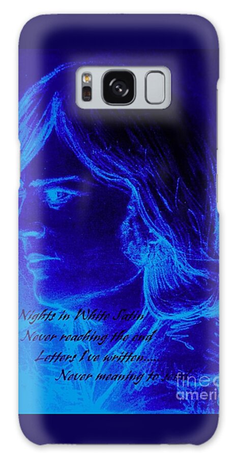 The Moody Blues Galaxy S8 Case featuring the mixed media A Moody Blue by Joan-Violet Stretch