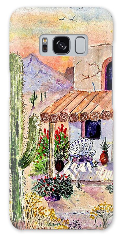 Desert Scene Galaxy Case featuring the painting A Place Of My Own by Marilyn Smith