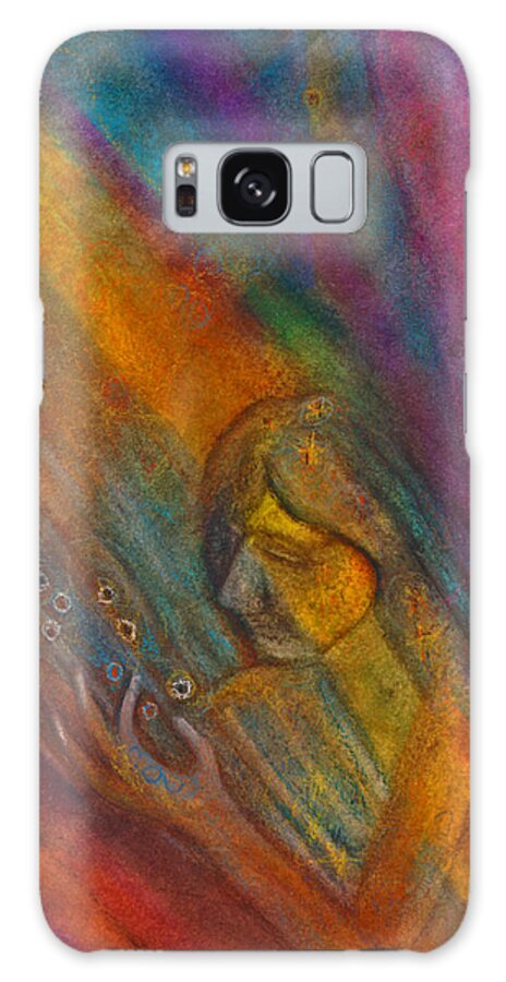 Harp Galaxy Case featuring the painting A song takes flight by Suzy Norris