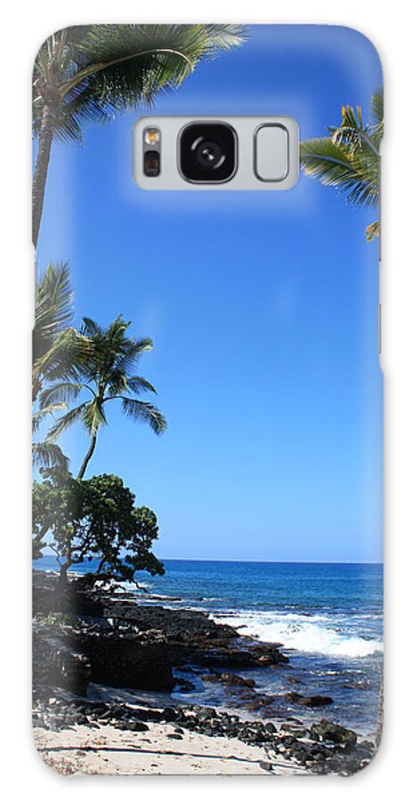 Blue Galaxy Case featuring the photograph A Sunny Hawaiian Day by Karen Nicholson