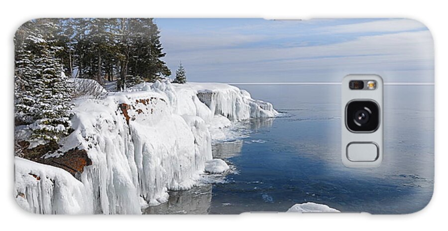 North Shore Galaxy Case featuring the photograph A Superior Winter Day #2 by Sandra Updyke