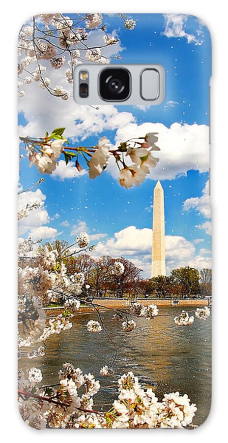 Cherry Blossoms Galaxy Case featuring the photograph A Warm Breeze of Spring by SCB Captures