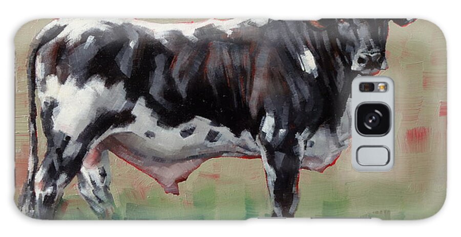 Bulls Galaxy S8 Case featuring the painting A Whole Lotta' Bull by Margaret Stockdale