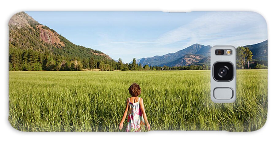 Carefree Galaxy Case featuring the photograph A Young Girl, Daughter Of A Farmer by Michael Hanson