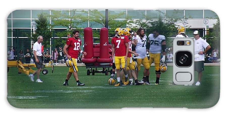 Packers Aaron Rodgers Football Green Bay Wisconsin Training Camp Summer Galaxy Case featuring the photograph Aaron at Training Camp by Shana McIlheran