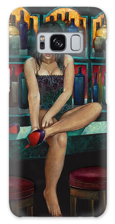 Mask Galaxy Case featuring the painting About the Shoes by Geraldine Arata