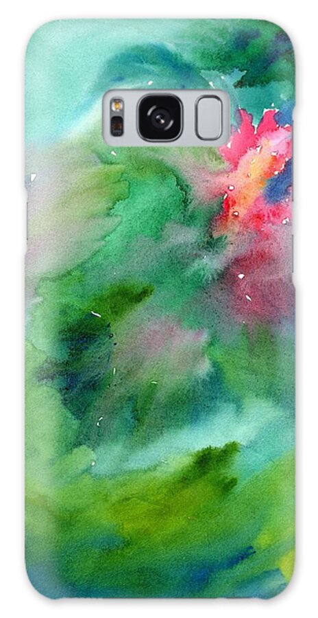 Abstract Galaxy Case featuring the painting Abstract Flow by Margo Schwirian