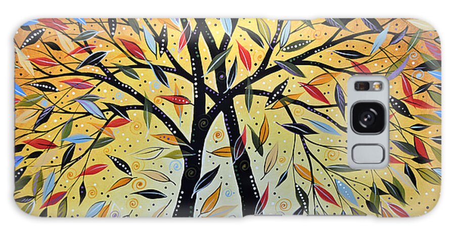 Modern Galaxy Case featuring the painting Abstract Landscape Modern Tree Art Painting ... New Day Dawning by Amy Giacomelli