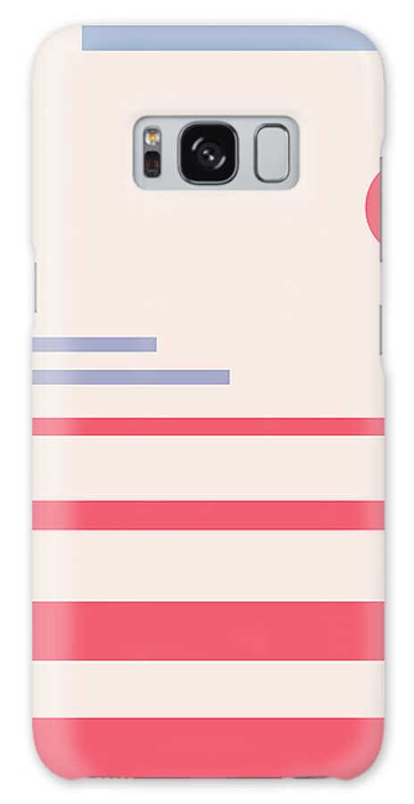Landscape Galaxy Case featuring the digital art Abstract minimalistic landscape by IamLoudness Studio