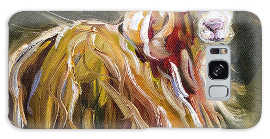 Lamb Galaxy S8 Case featuring the painting Abstract Sheep by Diane Whitehead