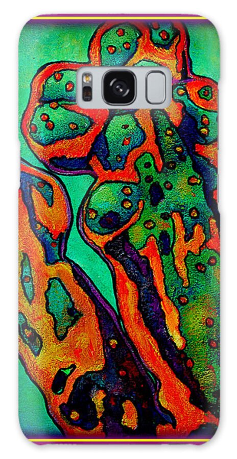 Trip Galaxy Case featuring the painting Acid Cactus by MarvL Roussan