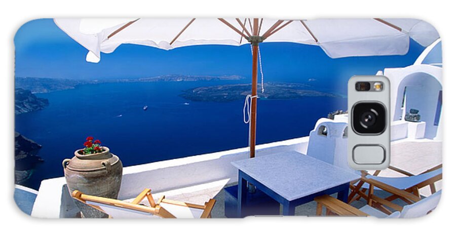 Santorini Galaxy Case featuring the photograph Aegean view by Aiolos Greek Collections