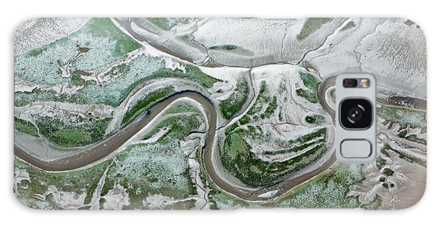 Tranquility Galaxy Case featuring the photograph Aerial View Of Hayle River, Cornwall by Allan Baxter