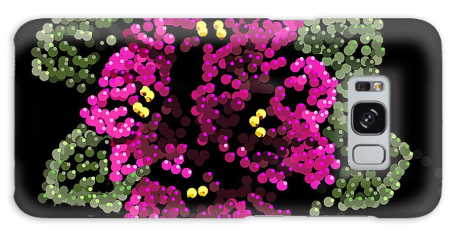 African Violet Galaxy Case featuring the digital art African Violets Bedazzled by R Allen Swezey