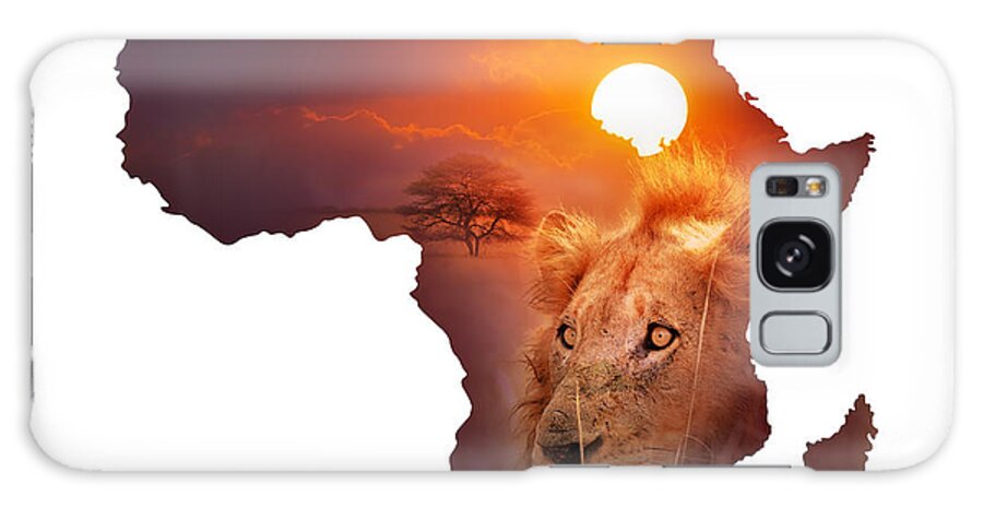 Africa Galaxy Case featuring the photograph African Wildlife Map by Johan Swanepoel