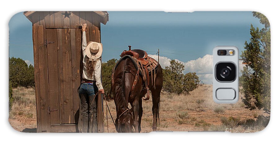 Western Galaxy Case featuring the photograph After the Ride by Sherry Davis