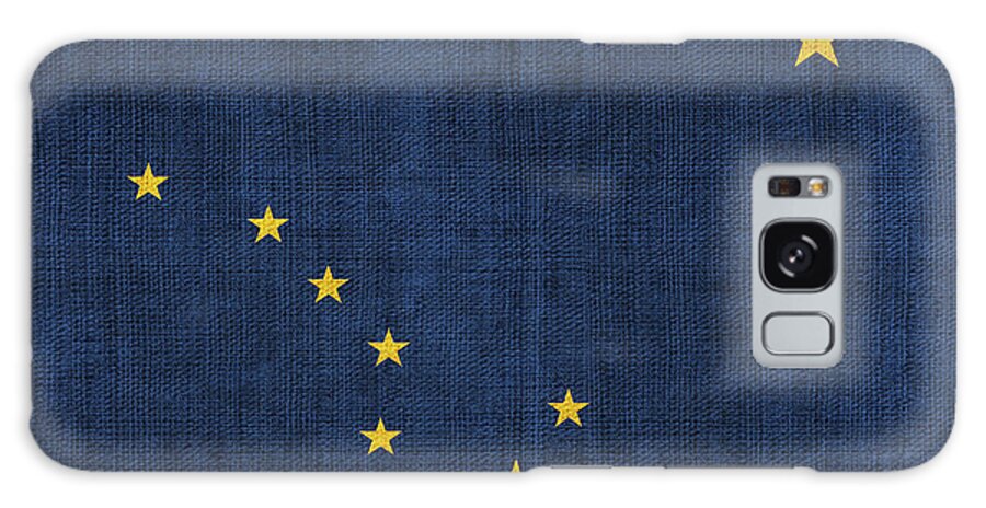 Alaska Galaxy Case featuring the painting Alaska state flag by Pixel Chimp