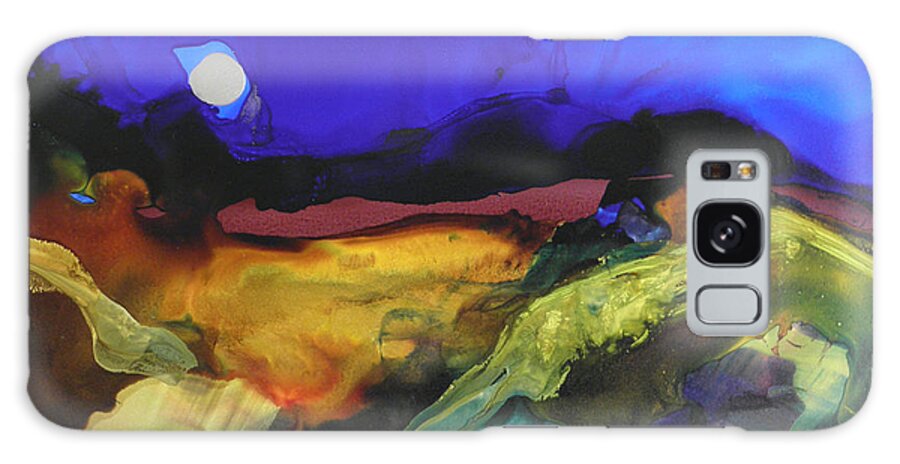 Alcohol Ink Landscape Galaxy Case featuring the painting Alcohol Ink Landscape # 164 by Sandra Fox