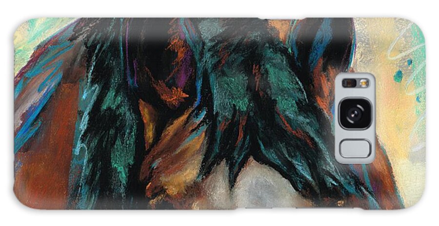 Horse Art Galaxy Case featuring the painting All Knowing by Frances Marino