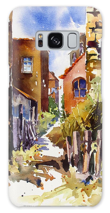 Buildings Galaxy Case featuring the painting Alleyway Charm 2 by Rae Andrews